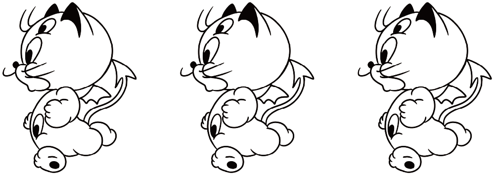 キャラクター横並び3つ